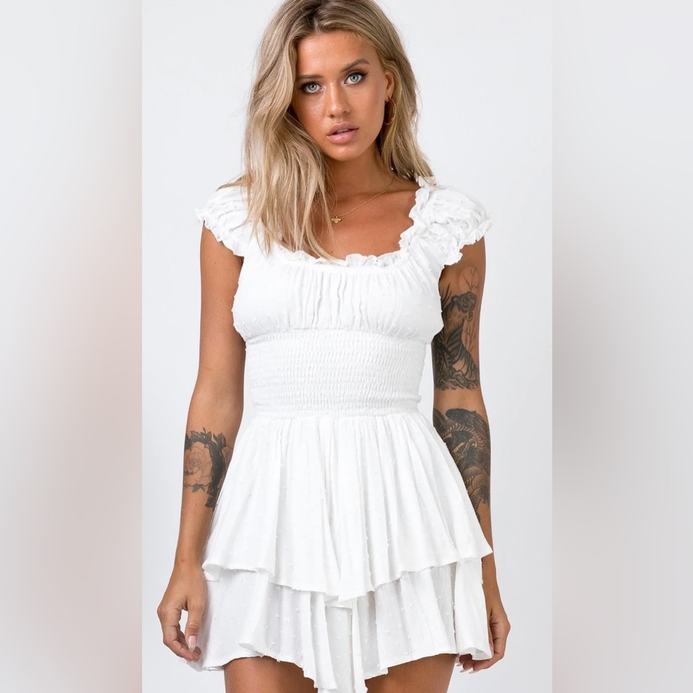 Princess Polly The Love Galore Romper – White US 0/ AU 4